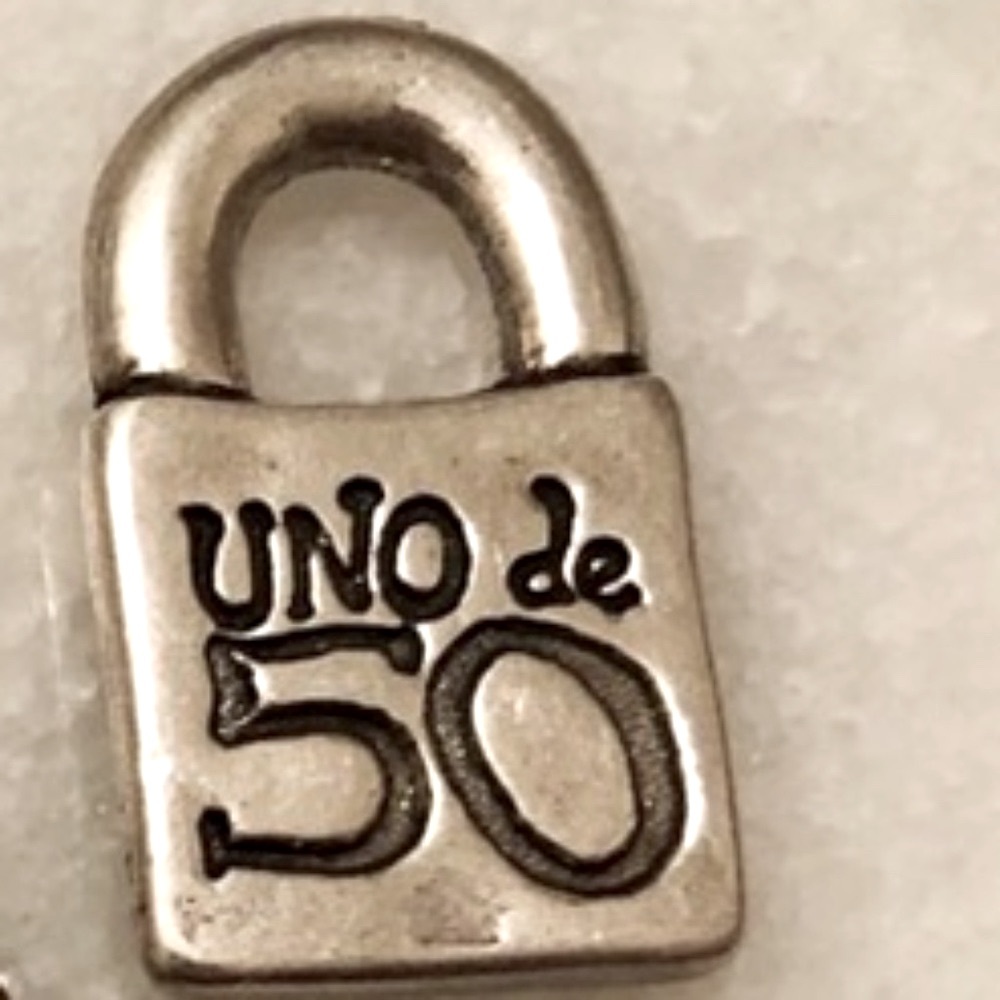 Authentic Silver Uno de 50 Lock Charm